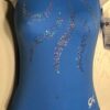 GK OCEAN ADULT X-SMALL N/S VELVET SEQUINZ GYMNASTICS DANCE TANK LEOTARD AXS