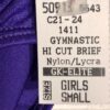 GK HIGH RISE HIGH CUT CHILD SMALL PURPLE GYMNASTICS BRIEFS #1411 Sz CS NWT ! - Image 3