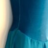 GK ICE FIGURE SKATE ADULT SMALL ASYM TURQUOISE SLVLS YOKE FOIL JA DRESS AS NWT! - Image 3