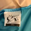 GK ICE FIGURE SKATE ADULT SMALL ASYM TURQUOISE SLVLS YOKE FOIL JA DRESS AS NWT! - Image 9