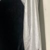 GK LgSLV LADIES SMALL SILVER METAL BLACK VELVET GYMNASTIC DANCE LEOTARD AS NWT! - Image 3