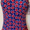 CARLY PATTERSON ADULT MEDIUM STAR PRINT FOIL GYMNASTIC DANCE GK TANK LEOTARD AS