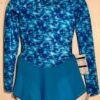 CHILDS POLY/SPANDEX BLUE HOLOGRAM PRINT LONG SLEEVE FIGURE SKATE
