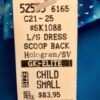 CHILDS POLY/SPANDEX BLUE HOLOGRAM PRINT LONG SLEEVE FIGURE SKATE - Image 7