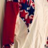 GK ADULT SMALL WARM UP JACKET PATRIOTIC STARS GYMNASTICS CRINKLE NYLON AS NWT!s - Image 4