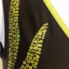 GK LEMON LIME SKY LADIES X-SMALL BLACK FOIL SEQUINS GYMNASTIC TANK LEOTARD AXS - Image 2