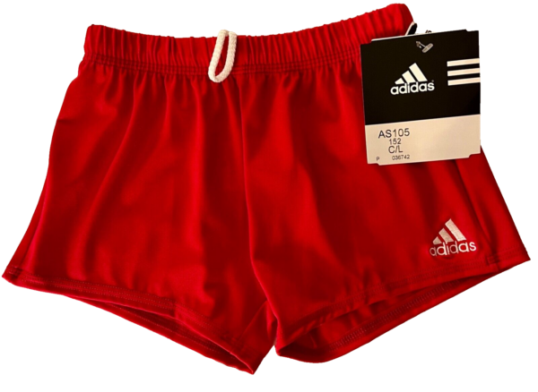 ADIDAS GK BOYS LARGE COMPETITION SHORTS RED N/S GYMNASTICS RUNNING GYM SZ L NWT!