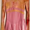 GK ICE FIGURE SKATE CHILD LARGE LgS PINK VELVET BOATNECK FOIL PRINT DRESS CL - Image 3
