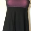 GK MESH OVER CREPE ICE FIGURE SKATE LADIES X-SMALL SLVLS EMPIRE WAIST DRESS AXS