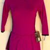 GK ICE FIGURE SKATE DRESS ADULT SMALL 3/4 SLV  MICROFIBER GRAPE BLACK TRIM AS