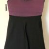 GK MESH OVER CREPE ICE FIGURE SKATE LADIES X-SMALL SLVLS EMPIRE WAIST DRESS AXS - Image 2