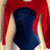 GK Elite LgS RED FOIL NAVY VELVET JA GYMNASTICS DANCE LEOTAR AXS