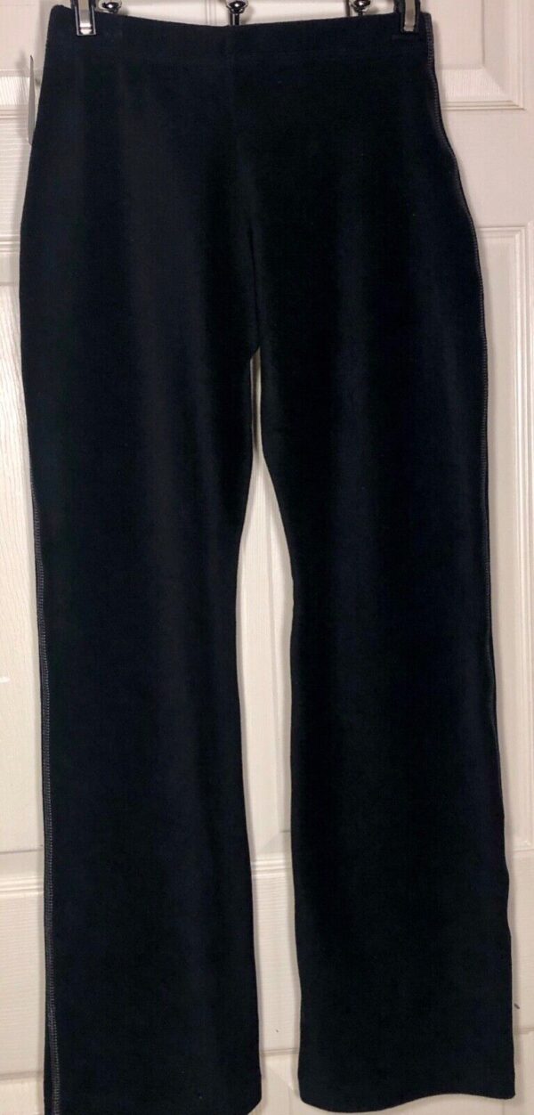 GK MICROFLEECE WARM-UP ADULT SMALL BLACK LOW RISE BOOT CUT SKATE PANTS GYM Sz AS - Image 3