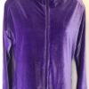 GK WARM UP JACKET ADULT SMALL PURPLE VELVET ZIP FRONT GYM DANCE CHEER Sz AS