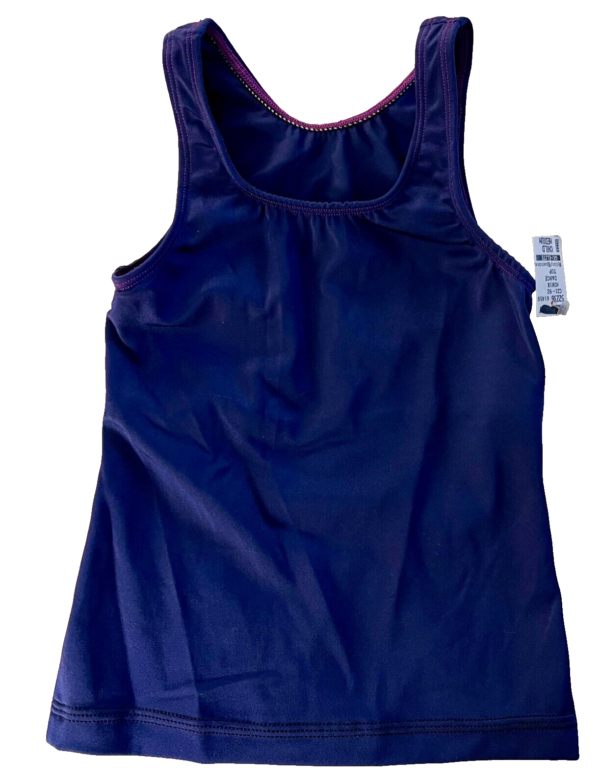 GK DANCE JAZZ CHILD MEDIUM NAVY NYLON/SPANDEX DRY TECH ATHLETIC TANK TOP SZ M - Image 6