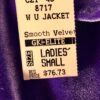GK WARM UP JACKET ADULT SMALL PURPLE VELVET ZIP FRONT GYM DANCE CHEER Sz AS - Image 5