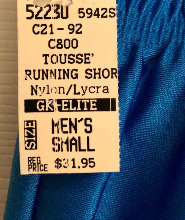 TOUSSE' BY GK Elite MENS SMALL ROYAL RUNNING SHORTS W/ BRIEF NYLON/STRCH AS NWT! - Image 6