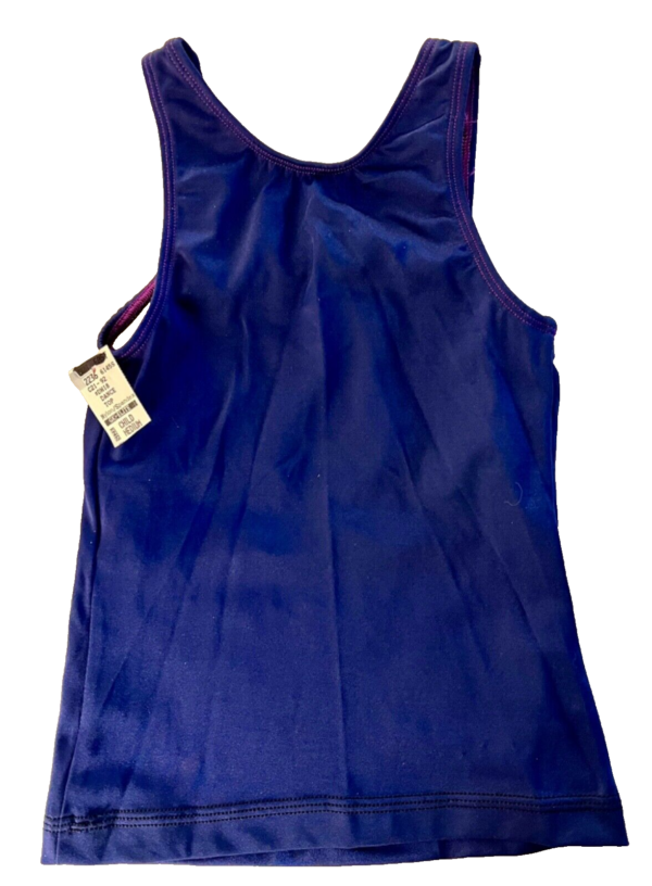 GK DANCE JAZZ CHILD MEDIUM NAVY NYLON/SPANDEX DRY TECH ATHLETIC TANK TOP SZ M - Image 7