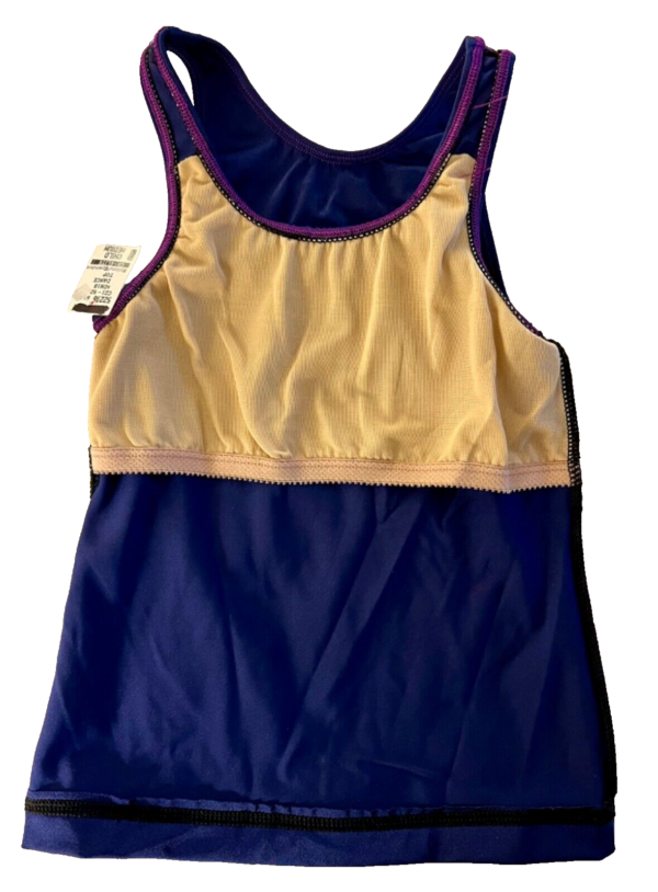 GK DANCE JAZZ CHILD MEDIUM NAVY NYLON/SPANDEX DRY TECH ATHLETIC TANK TOP SZ M - Image 8