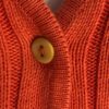 LL BEAN LADIES MEDIUM BUTTON UP LgSLV CORAL KNIT 100% COTTON CARDIGAN Sz M EUC! - Image 2