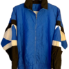 GK BLUE BLACK CRINKLE NYLON ADULT X-LARGE GYMNASTIC ALL SPORT WARM UP JACKET XL