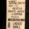 GK ELITE ADULT SMALL LONG SLEEVE POLAR FLEECE BLACK FULL  ZIP SKATE JACKET SZ S - Image 3