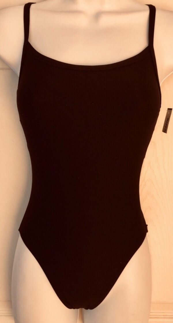 GK ELITE DANCE LADIES SMALL BLACK SYLKTECH CAMISOLE JAZZ BALLET LEOTARD Sz AS