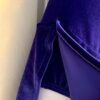GK ELITE ICE FIGURE SKATE DRESS ADULT MEDIUM VELVET HALTER STRETCH FOIL PRINT AM - Image 4