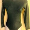 GK LgSLV LADIES SMALL GREEN SPARKLE FOIL GYMNASTICS DANCE LEOTARD Sz AS NWT!