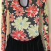 GK WINTER DAISY CHILD SMALL FLORAL FOIL PRINT LgSKV FIGURE SKATE DRESS CS NWT! - Image 5
