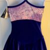 GK ELITE ICE FIGURE SKATE DRESS ADULT MEDIUM VELVET HALTER STRETCH FOIL PRINT AM - Image 7