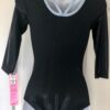 GK BLACK MYSTIQUE ADULT SMALL 3/4 SLV BLUE SPARKLE GYMNASTICS DANCE LEOTARD AS - Image 3