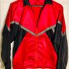 GK Elite WARM UP JACKET MENS SMALL IRIDESCENT RED BLACK NYLON Sz AS WAS $74.95!
