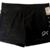 GK CHEER MICRO MINI WORKOUT SHORTS ADULT X-SMALL BLACK NYLON/SPANDEX JA GYM XS