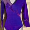 GK ELITE LONG SLEEVE PURPLE FOIL MESH JA GYMNASTICS LEOTARD AS - Image 3