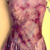 GK ICE SKATE FOIL-FROST TIE-DYE  ADULT SMALL LAVENDER SLVLS SPANDEX DRESS Sz AS