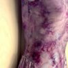GK ICE SKATE FOIL-FROST TIE-DYE  ADULT SMALL LAVENDER SLVLS SPANDEX DRESS Sz AS - Image 4