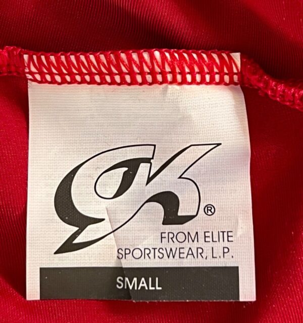 GK LGSLV LADIES SMALL CLASSIC SOLID RICH RED VELVET GYMNASTS DANCE LEOTARD SZ S - Image 6