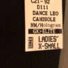 GK DANCE JAZZ ADULT X-SMALL BLACK NYLON RED MATRIX FOIL CAMI GYMNAST LEOTARD AXS - Image 5