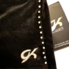 GK BLACK VELVET ADULT X-SMALL MICRO MINI CRYSTALS CHEER DANCE GYMNASTS SHORTS XS - Image 2