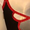 GK DANCE JAZZ ADULT X-SMALL BLACK NYLON RED MATRIX FOIL CAMI GYMNAST LEOTARD AXS - Image 7