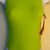 GK BASIC ADULT X-SMALL LEMON LIME NYLON/SPAN GYMNASTIC DANCE TANK LEOTARD Sz AXS