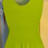 GK BASIC ADULT X-SMALL LEMON LIME NYLON/SPAN GYMNASTIC DANCE TANK LEOTARD Sz AXS - Image 5