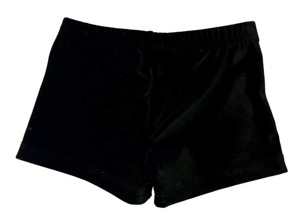 GK BLACK VELVET ADULT X-SMALL MICRO MINI CRYSTALS CHEER DANCE GYMNASTS SHORTS XS - Image 3