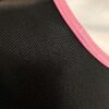 GK LgS BLACK SHIMMER ADULT SMALL PINK FOIL GYMNASTICS DANCE CHEER LEOTARD Sz AS - Image 2