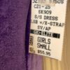 GK ICE FIGURE SKATE GIRLS SMALL SSLV PURPLE VELVET FLOWER APPLIQUÃ‰ DRESS Sz CS - Image 7