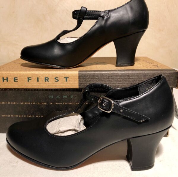 NIB Was $44.00! LEOâ€™S NEW YORK T-STRAP LEATHER #938 TAP SHOES BLACK LADIES 4 M