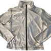 GK WARM UP JACKET ADULT SMALL SILVER METALLIC ZIP FRONT GYMNASTICS DANCE CHEER S - Image 7