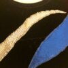 GK LgSLV LADIES SMALL BLACK VELVET BLUE WHITE FOIL GYMNASTIC DANCE LEOTARD Sz AS - Image 2