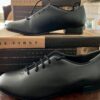 LEO'S DANCEWEAR STYLE 1012 JUNIOR SIZE 3.0 JAZZ TAP BLACK LEATHER SHOES Sz 3 M